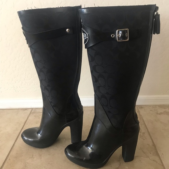 coach high heel boots